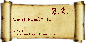 Nagel Kamélia névjegykártya